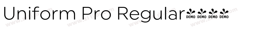 Uniform Pro Regular字体转换